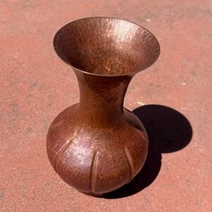 Hammered Copper solid vintage vase Solid copper,